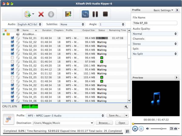 Xilisoft DVD Audio Ripper 6.7.0.0913 - риппинг аудиодорожек с DVD диска